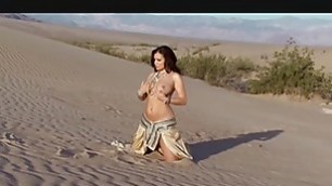 Aria poses in the desert