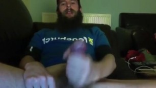 Straight Bearded Young Bushy Guy with Massive Huge Thick Cock
