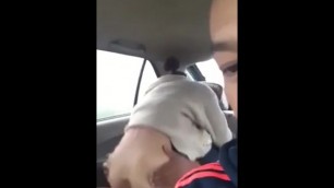 Taxi Driver Records Horny Couple in Car