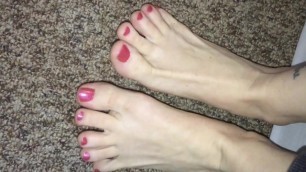Beautiful Feet, Wiggling Sexy Toes, Foot Fetish, Foot Tease