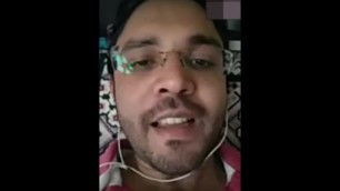 Indian Glasses Man Jerk​ off Show