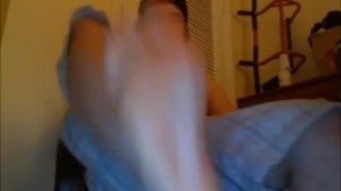 Cocky Teen Flexing and Showing Feet