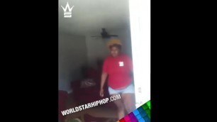 Crazy Black Woman Bites her Husband's Balls - Ballbusting Real
