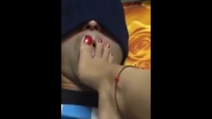 Indian Footdom Feeding her Stinky Feet