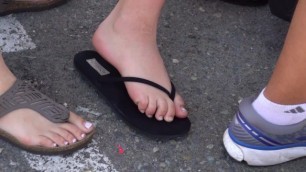 Hot Mom and Teen Daughter - Candid Feet - 7/21/19