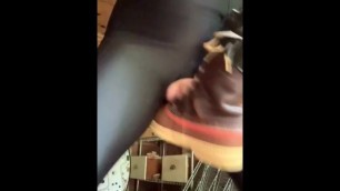 Pounding my Balls with a Boot makes me Cum