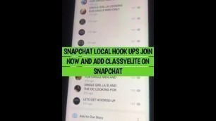 New Los Angeles Local Hook up Snapchat Account! Add Classyelite for Info