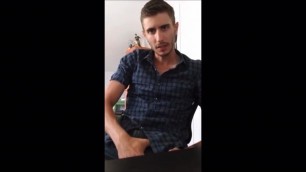 HOT Israeli with HUGE dick jerks off in bedroom