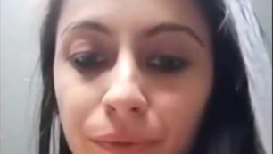Turkish GF Blowing Her BF And Taking Cumshot Facial Live