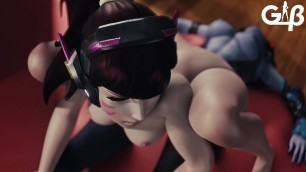 D.Va Rides Widowmakers Futanari Dick