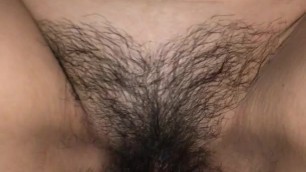 Very hairy mom rides my cock