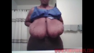 BLACK GRANNY WITH HUGE SAGGY TITS